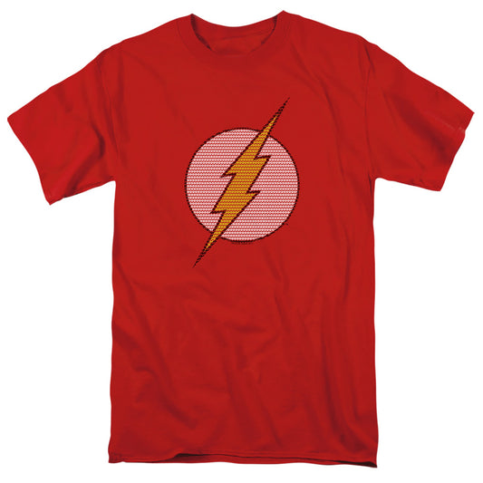 Dc Flash - Flash Little Logos - Short Sleeve Adult 18/1 - Red T-shirt