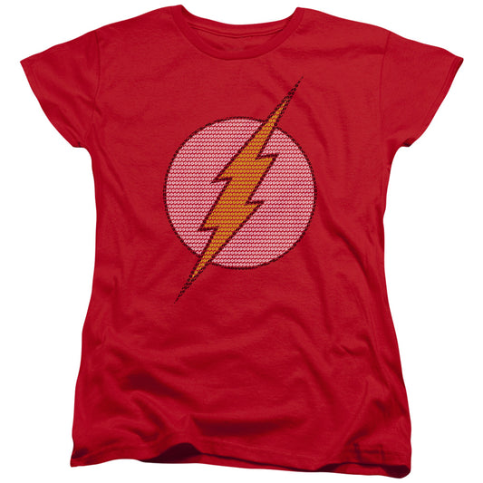 Dc Flash - Flash Little Logos - Short Sleeve Womens Tee - Red T-shirt