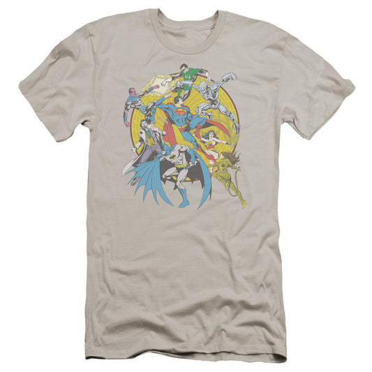 Dc - Spin Circle Fight-premuim Canvas Adult Slim Fit 30/1 - Silver