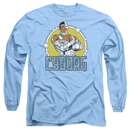 Dc - Cyborg - Long Sleeve Adult 18/1 - Carolina Blue T-shirt