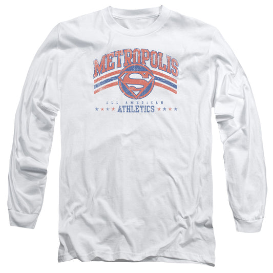 Dc - Metropolis Athletics - Long Sleeve Adult 18/1 - White T-shirt