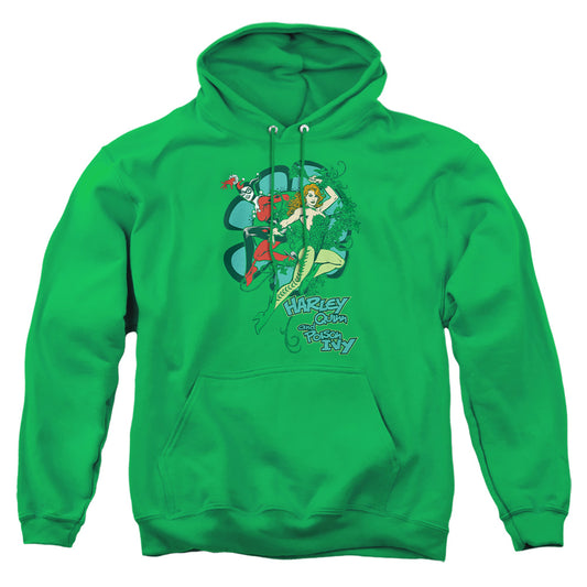 Dc - Harley And Ivy - Adult Pull-over Hoodie - Kelly Green