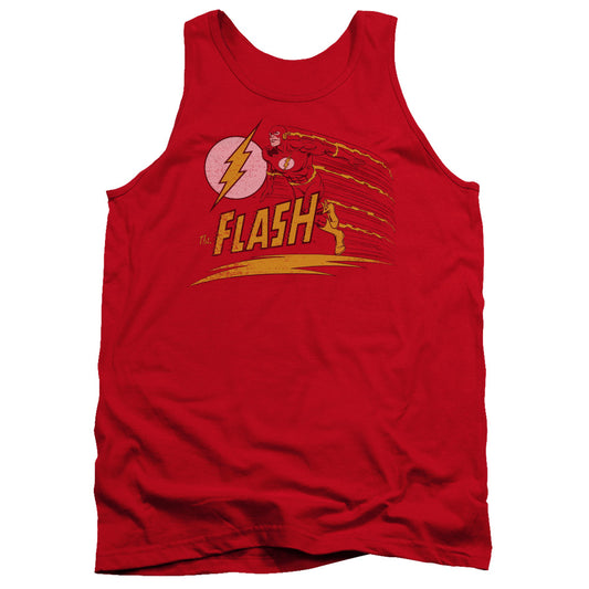 Dc Flash - Like Lightning - Adult Tank - Red