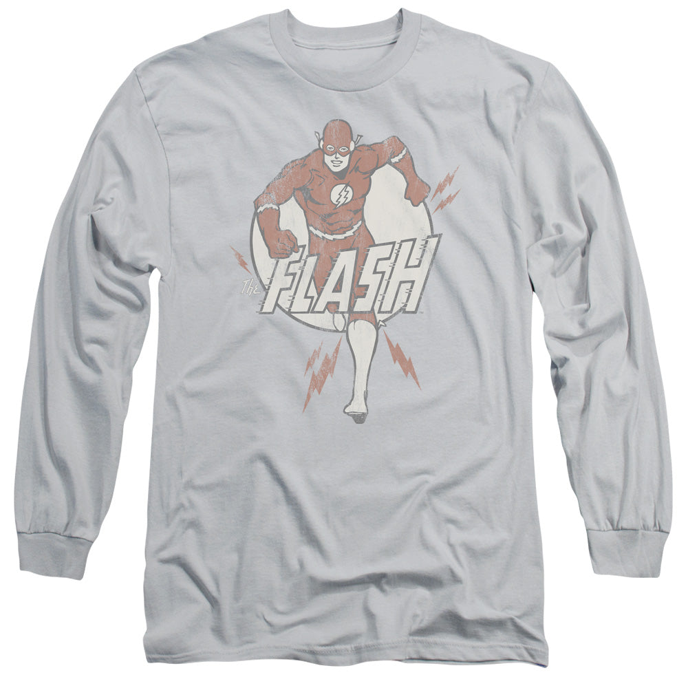 Dc Flash - Lightning Fast - Long Sleeve Adult 18/1 - Silver T-shirt