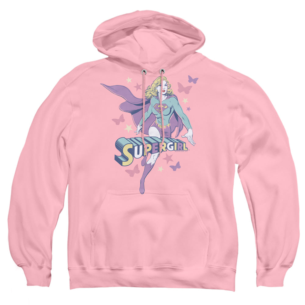 Dc Supergirl Pastels - Adult Pull-over Hoodie - Pink