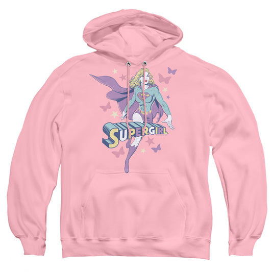 Dc Supergirl Pastels - Adult Pull-over Hoodie - Pink