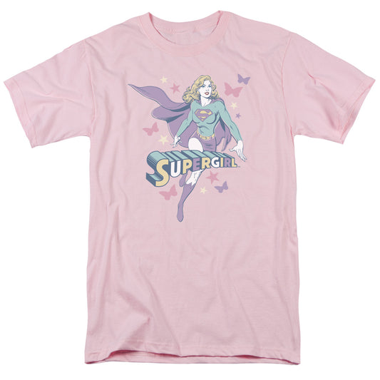 Dc - Supergirl Pastels - Short Sleeve Adult 18/1 - Pink T-shirt