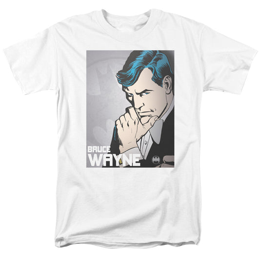 Dc - Bruce Wayne - Short Sleeve Adult 18/1 - White T-shirt