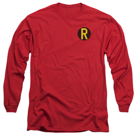Dc - Robin Logo - Long Sleeve Adult 18/1 - Red T-shirt