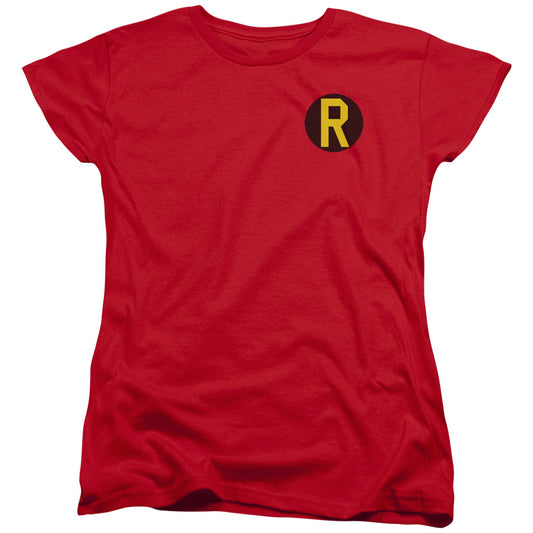Dc - Robin Logo - Short Sleeve Womens Tee - Red T-shirt