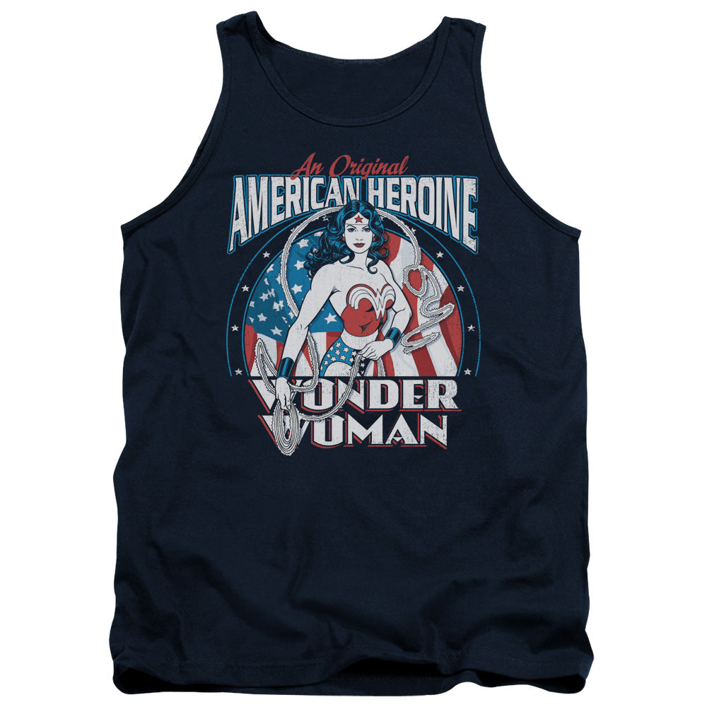 Dc - American Heroine - Adult Tank - Navy