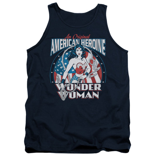 Dc - American Heroine - Adult Tank - Navy