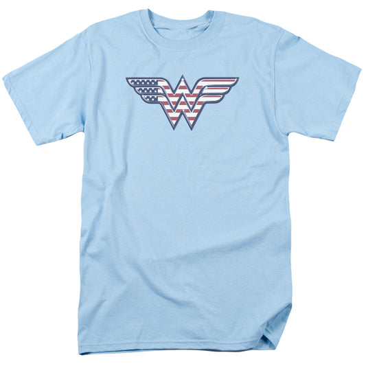 Dc - Red,white & Blue - Short Sleeve Adult 18/1 - Light Blue T-shirt
