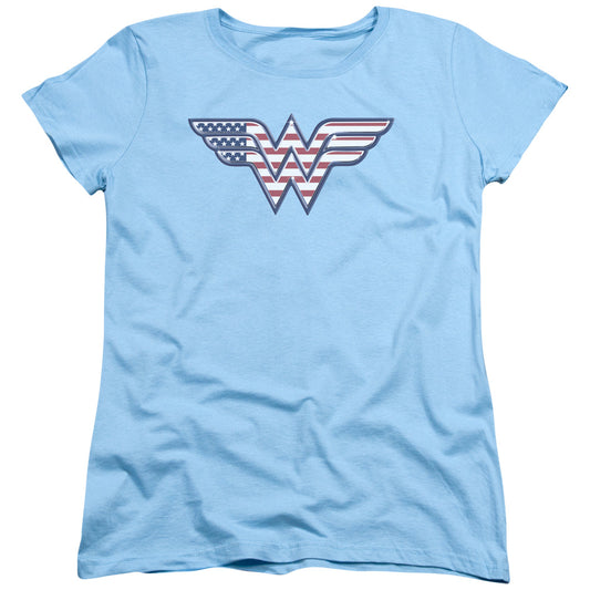 DC RED,WHITE & BLUE - S/S WOMENS TEE - LIGHT BLUE T-Shirt
