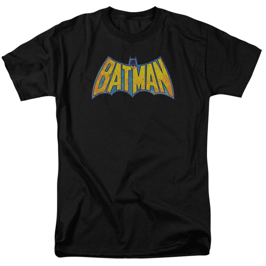 Dco - Batman Neon Distress Logo - Short Sleeve Adult 18/1 - Black T-shirt