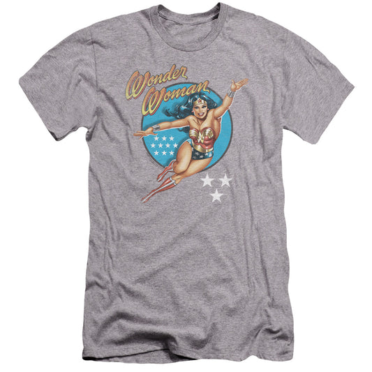 Dco - Wonder Woman Vintage-premuim Canvas Adult Slim Fit 30/1 - Athletic Heather