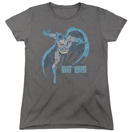 Dco - Desaturated Batman - Short Sleeve Womens Tee - Charcoal T-shirt