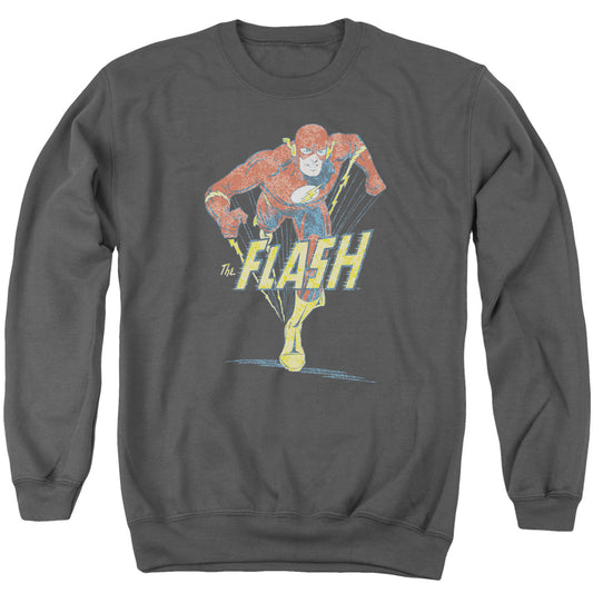 Dc Flash - Desaturated Flash - Adult Crewneck Sweatshirt - Charcoal