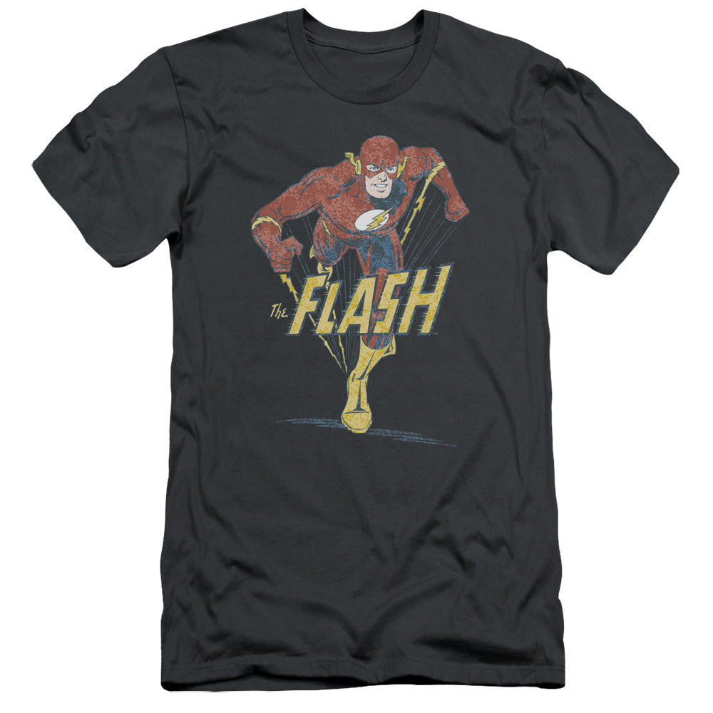 Dc Flash - Desaturated Flash - Short Sleeve Adult 30/1 - Charcoal T-shirt