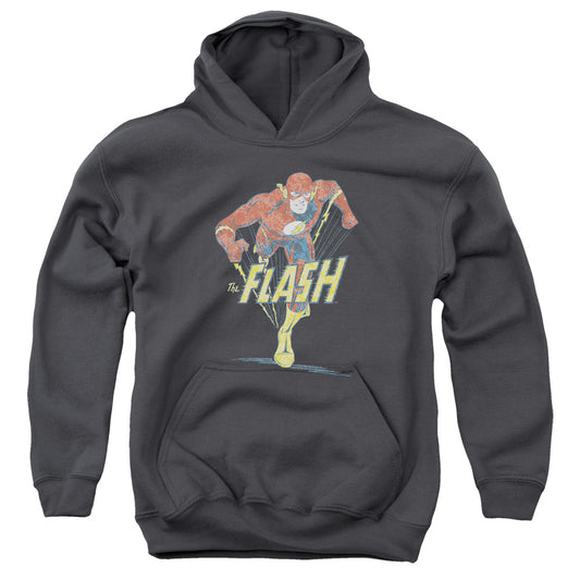 Dc Flash Desaturated Flash-youth Pull-over Hoodie - Charcoal