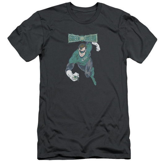 Dco - Desaturated Green Lantern - Short Sleeve Adult 30/1 - Charcoal T-shirt