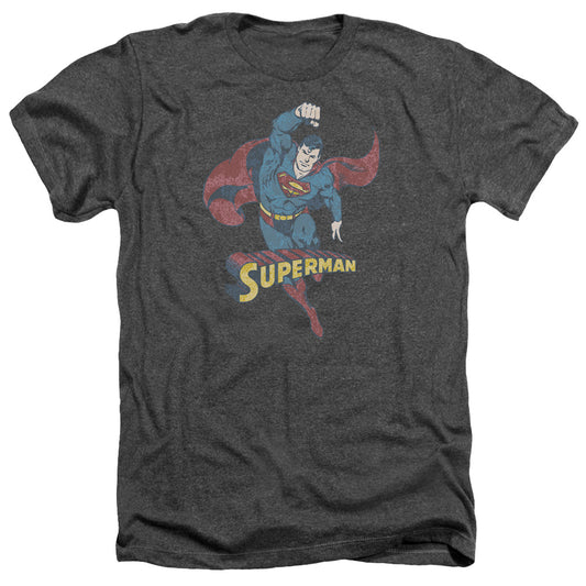Dco - Desaturated Superman - Adult Heather - Charcoal