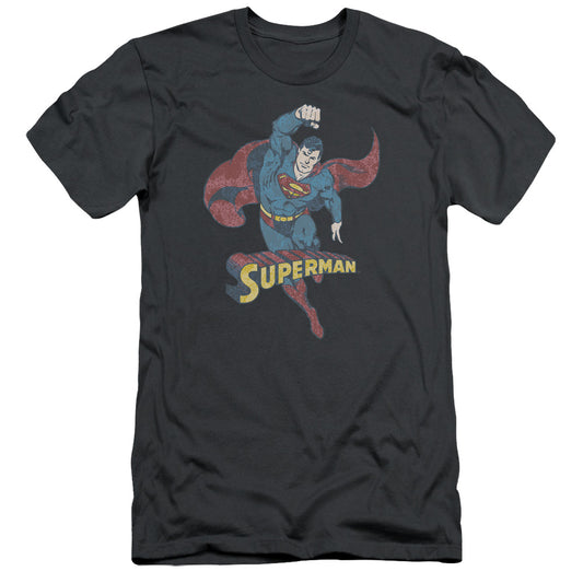 Dco - Desaturated Superman - Short Sleeve Adult 30/1 - Charcoal T-shirt