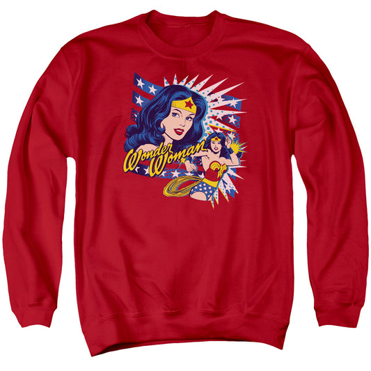 Dco - Pop Art Wonder - Adult Crewneck Sweatshirt - Red