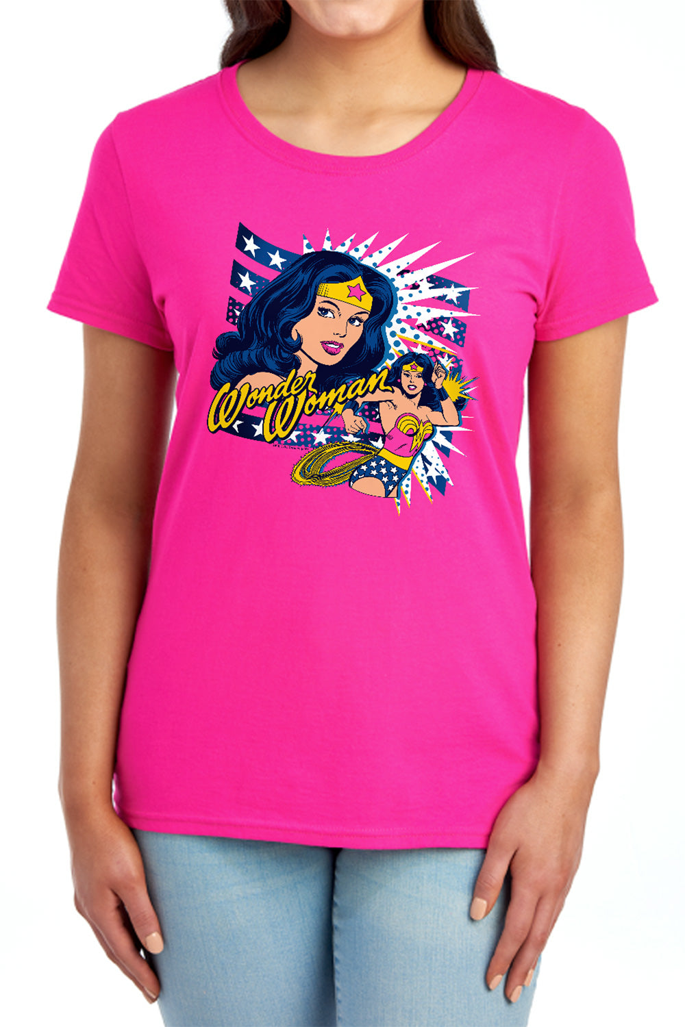 Dco - Pop Art Wonder - Short Sleeve Womens Tee - Red T-shirt