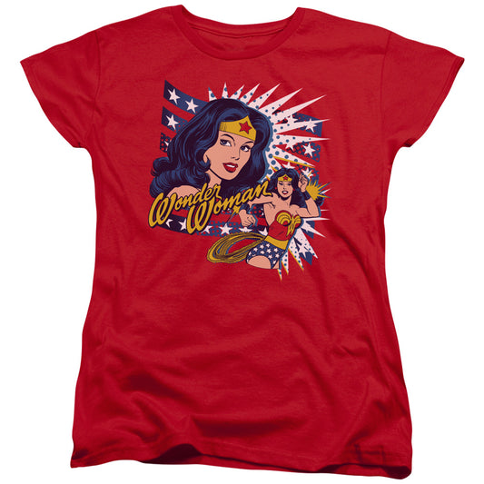 Dco - Pop Art Wonder - Short Sleeve Womens Tee - Red T-shirt