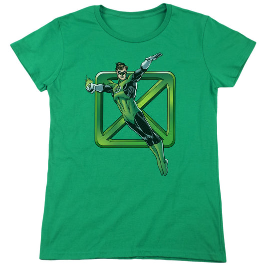 Dco - Green Cross - Short Sleeve Womens Tee - Kelly Green T-shirt