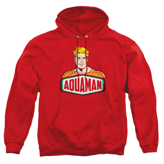 Dco - Aquaman Sign - Adult Pull-over Hoodie - Red