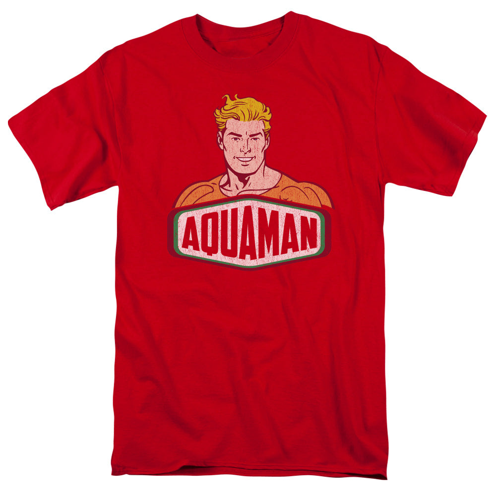Dco - Aquaman Sign - Short Sleeve Adult 18/1 - Red T-shirt