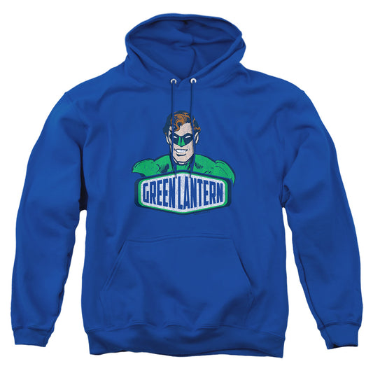 Dco - Green Lantern Sign - Adult Pull-over Hoodie - Royal Blue