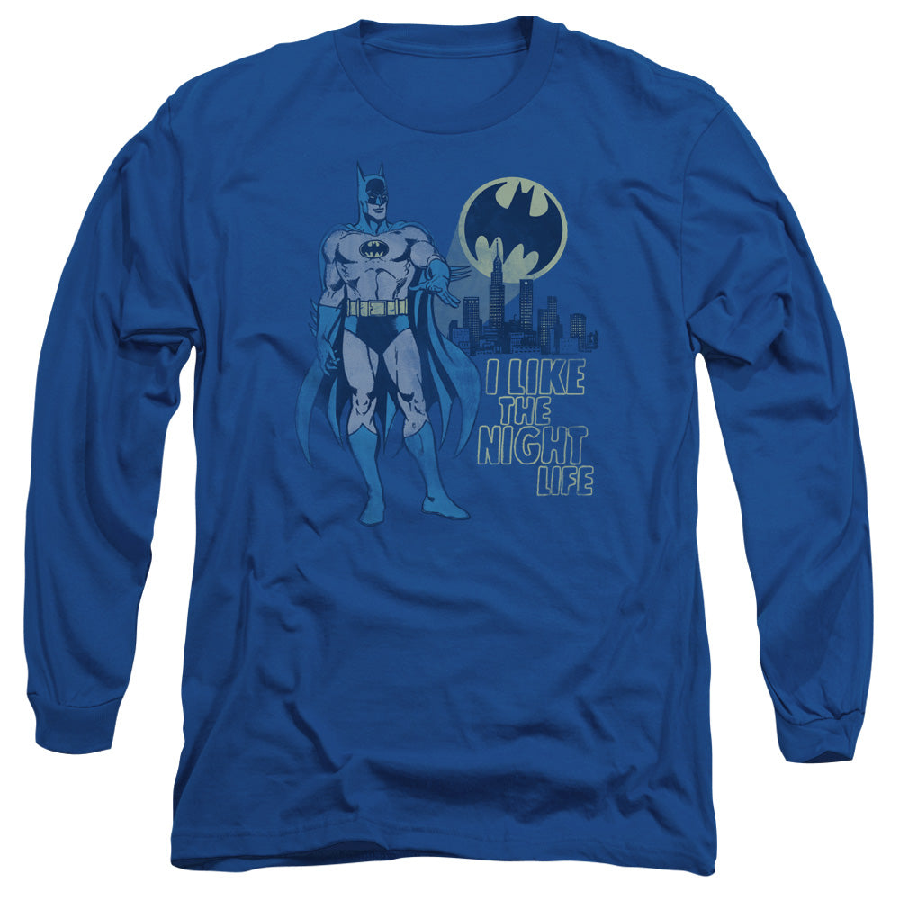Dc - Night Life - Long Sleeve Adult 18/1 - Royal Blue T-shirt