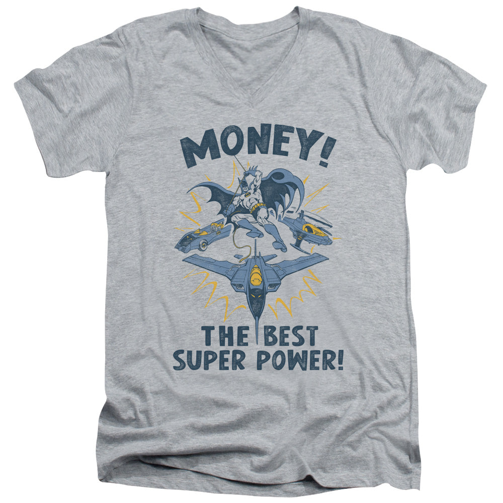Dc - Money - Short Sleeve Adult V-neck - Athletic Heather T-shirt
