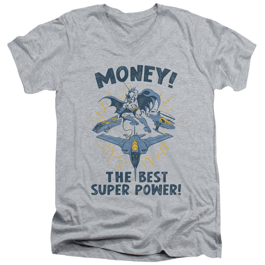 Dc - Money - Short Sleeve Adult V-neck - Athletic Heather T-shirt