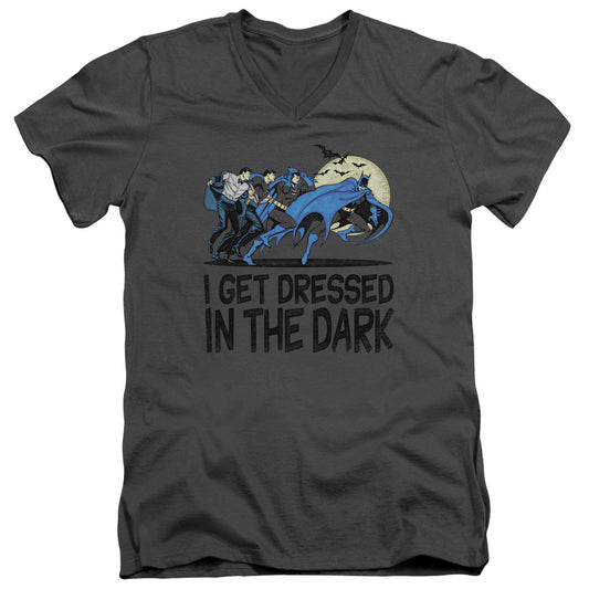 Dc - Get Dressed - Short Sleeve Adult V-neck - Charcoal T-shirt