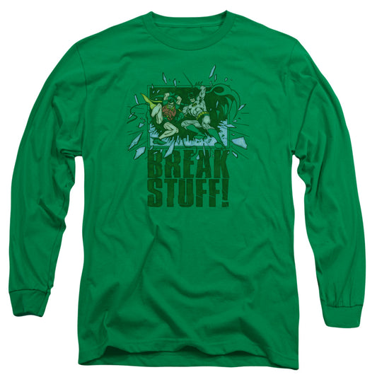 Dc - Break Stuff - Long Sleeve Adult 18/1 - Kelly Green T-shirt