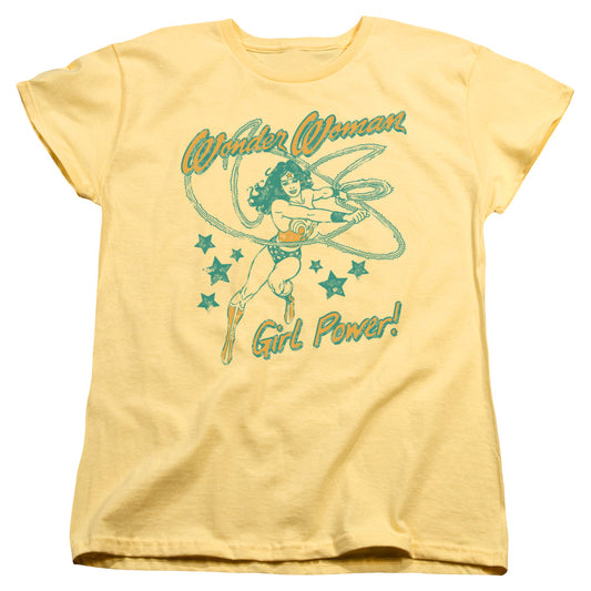 Dc - Ww Girl Power - Short Sleeve Womens Tee - Banana T-shirt