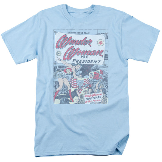 Dc - Ww For President - Short Sleeve Adult 18/1 - Light Blue T-shirt