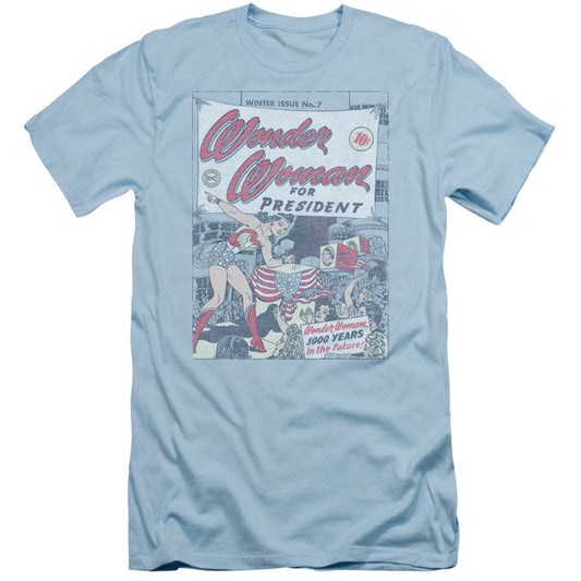 Dc - Ww For President - Short Sleeve Adult 30/1 - Light Blue T-shirt