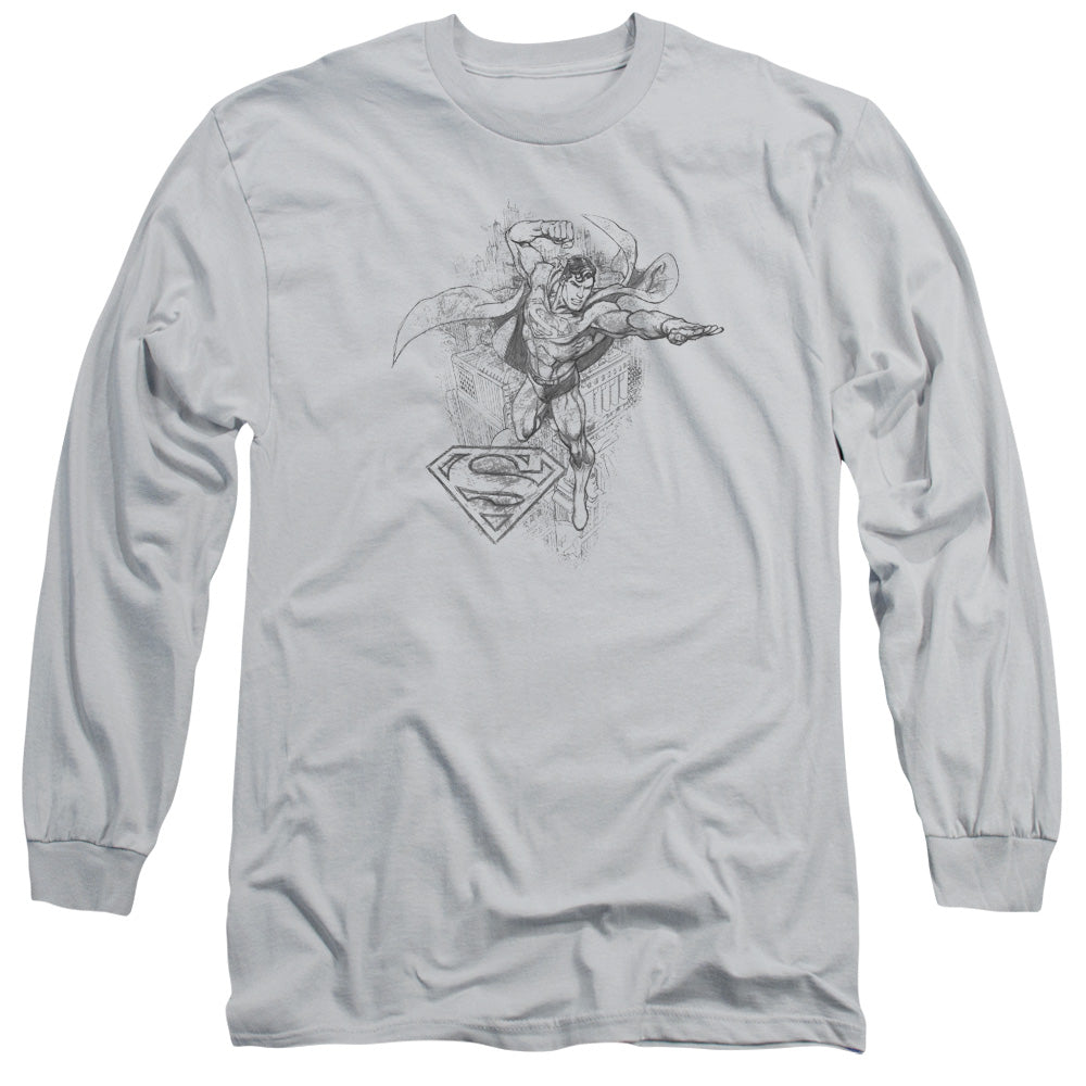 Dc - Flying Flex - Long Sleeve Adult 18/1 - Silver T-shirt
