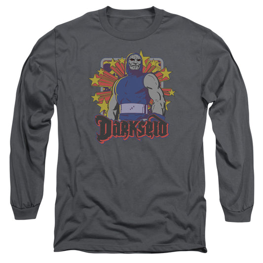 Dc - Darkseid Stars - Long Sleeve Adult 18/1 - Charcoal T-shirt