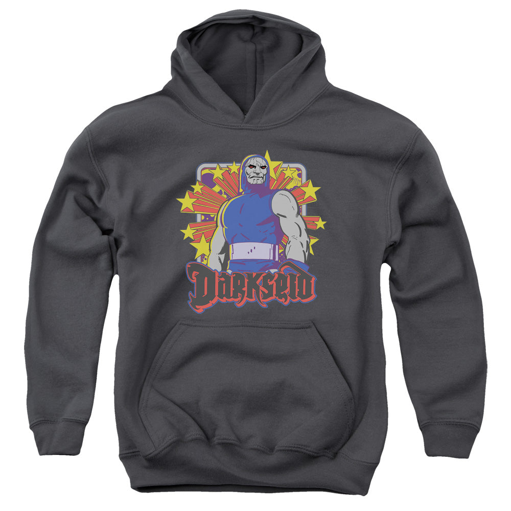 Dc Darkseid Stars-youth Pull-over Hoodie - Charcoal