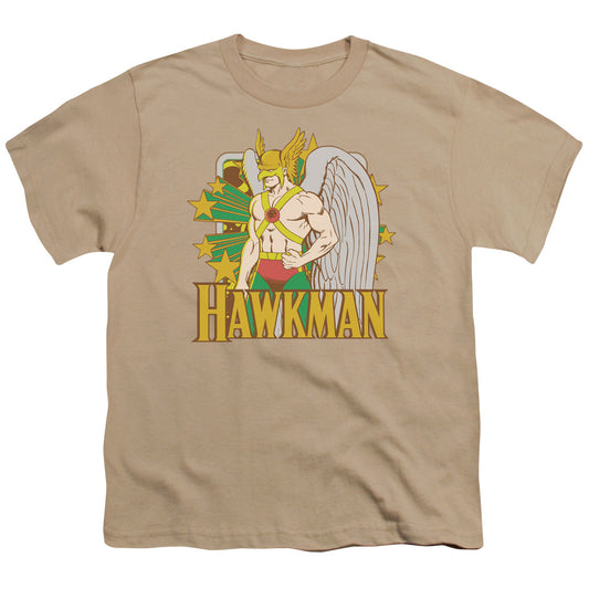 Dc - Hawkman Stars - Short Sleeve Youth 18/1 - Sand T-shirt