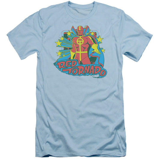Dc - Red Tornado Stars - Short Sleeve Adult 30/1 - Light Blue T-shirt