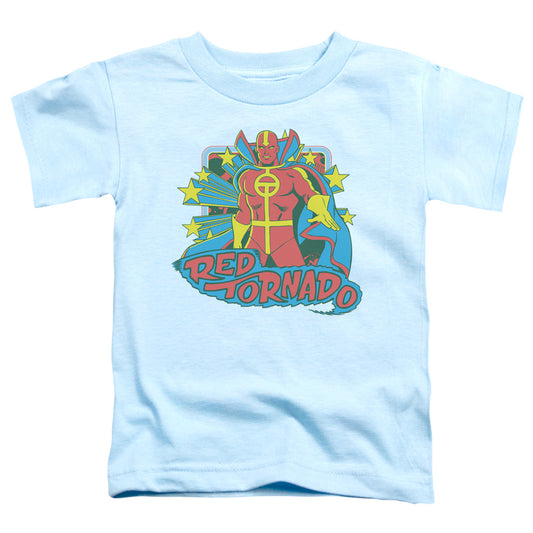 Dc - Red Tornado Stars - Short Sleeve Toddler Tee - Light Blue T-shirt
