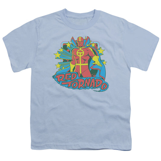 Dc - Red Tornado Stars - Short Sleeve Youth 18/1 - Light Blue T-shirt