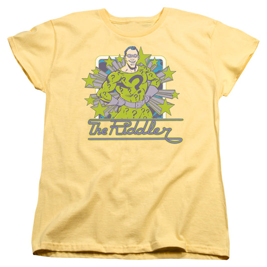 Dc - Riddler Stars - Short Sleeve Womens Tee - Banana T-shirt